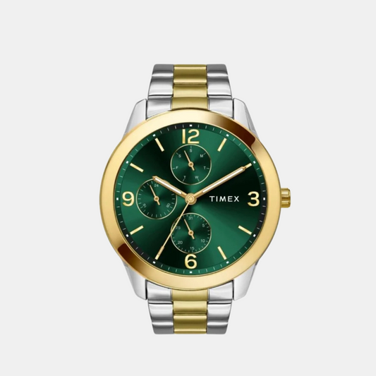 Timex 12,3,6 & 9 Arabic Green Dial  Men's Watch TWEG18525