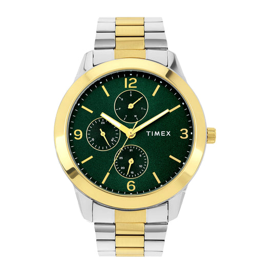 Timex 12,3,6 & 9 Arabic Green Dial  Men's Watch TWEG18525