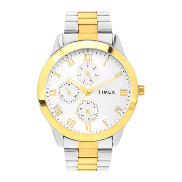 Timex Full Roman Silver ASTROLOGICAL 45 mm Dial Men's Watch - TWEG18528