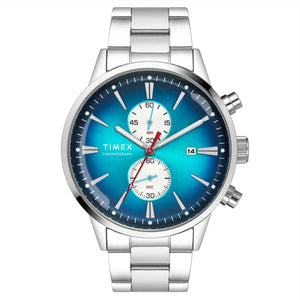 Timex Cosmic Awe Men Chronograph Round Dial Teal Watch - TWEG19931 - KRISHNA WATCH COMPANY
