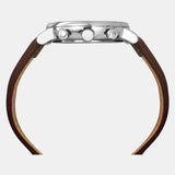 Timex  Men's Blue Round Chronograph Leather Watch TWEG20024