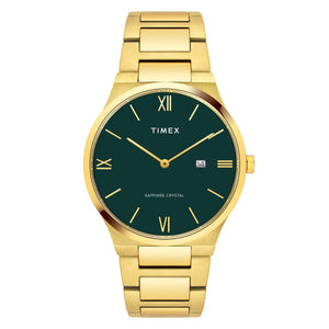 Timex Glossy Green Dial Stainless Steel bracelet Men's Watch - TWEG23605 - KRISHNA WATCH COMPANY