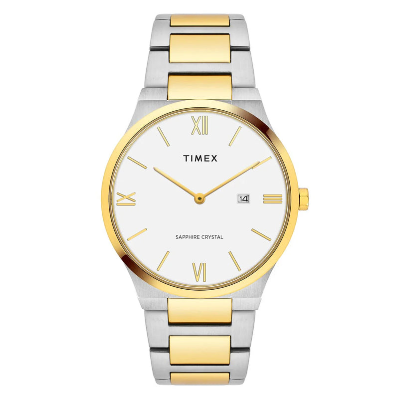 Timex Glossy White Dial Stainless Steel bracelet Men's Watch - TWEG23606