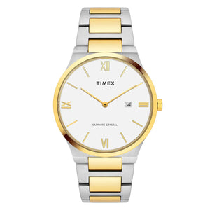 Timex Glossy White Dial Stainless Steel bracelet Men's Watch - TWEG23606 - KRISHNA WATCH COMPANY