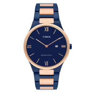 Timex Glossy Blue Dial Stainless Steel Bracelet Men's Watch - TWEG23607 - KRISHNA WATCH COMPANY