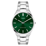 Timex Green Textured Dial Stainless Steel Bracelet Men's Watch - TWEG25800