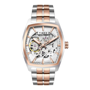 Timex Automatic Silver Tonneau Dial Stainless Steel Men's Watch - TWEG25903 - KRISHNA WATCH COMPANY