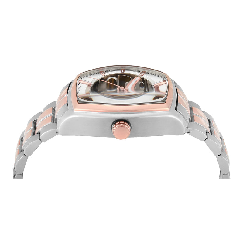 Timex Automatic Silver Tonneau Dial Stainless Steel Men's Watch - TWEG25903