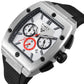 TIMEX Vector Men Silver Rectangle Chronograph Dial Analog Watch - TWEG26200
