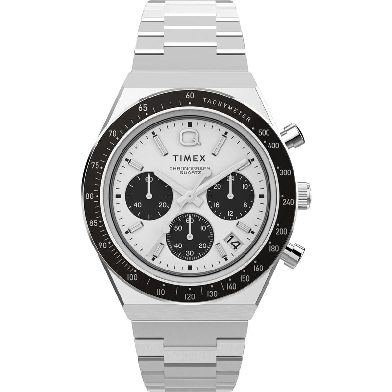 TIMEX Q White Round Dial Analog Men's Watch - TWEG26400 - KRISHNA WATCH COMPANY