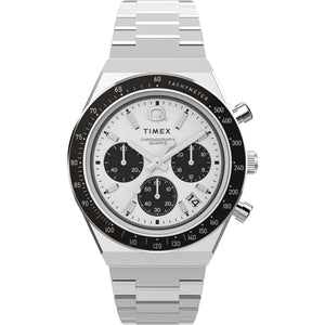 TIMEX Q White Round Dial Analog Men's Watch - TWEG26400 - KRISHNA WATCH COMPANY