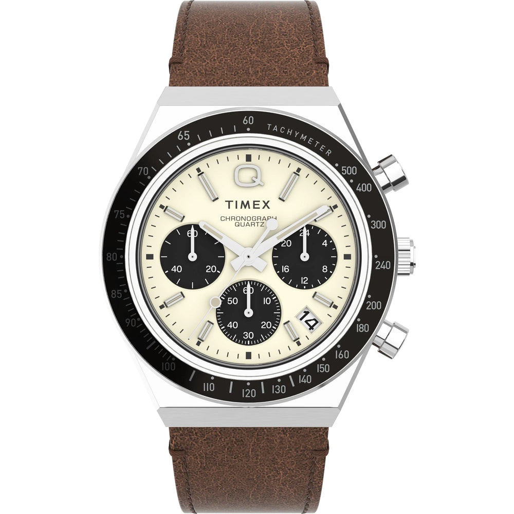 TIMEX Q Cream Round Dial Analog Men's Watch - TWEG26401 - KRISHNA WATCH COMPANY