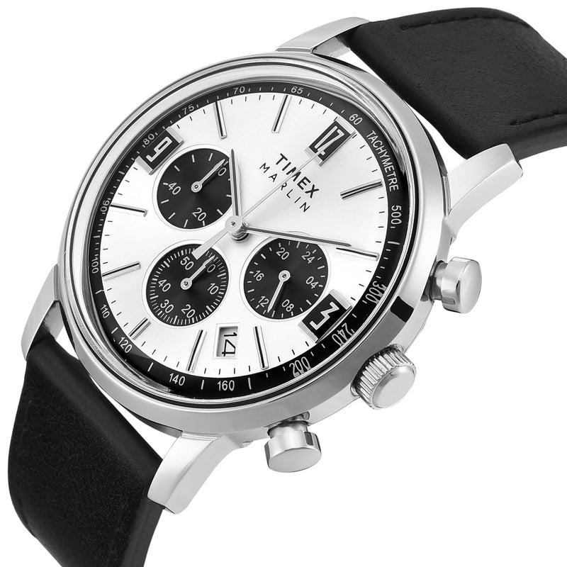 TIMEX MARLIN Silver-Tone Round Dial Analog Men's Watch - TWEG26703
