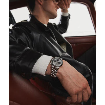 TIMEX MARLIN Panda Silver-Tone Round Dial Analog Men's Watch