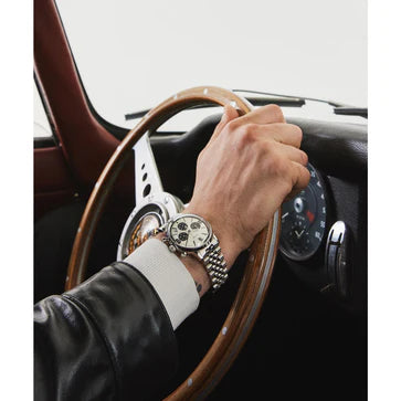 TIMEX MARLIN Panda Silver-Tone Round Dial Analog Men's Watch