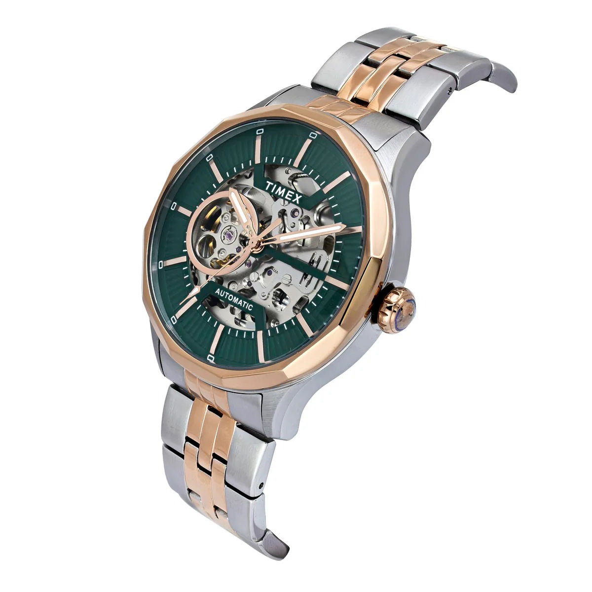 Timex Men's Premium Green Round Dial Analog Watch - TWEG27602