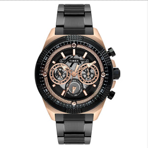 Timex Men's Premium Black Skeletal Dial Analog Watch -TWEG27702 - KRISHNA WATCH COMPANY