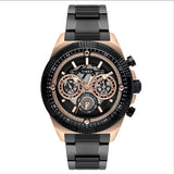 Timex Men's Premium Black Skeletal Dial Analog Watch -TWEG27702