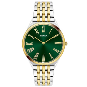 Timex Men's Premium Green Dial Analog Watch - TWEG27903 - KRISHNA WATCH COMPANY