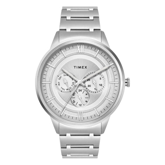Timex Men's Premium Silver Dial Analog Watch - TWEG28000