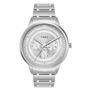 Timex Men's Premium Silver Dial Analog Watch - TWEG28000 - KRISHNA WATCH COMPANY
