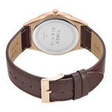 Timex Signio Brown Leather Slim Mens Watch TWEG34200