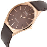 Timex Signio Brown Leather Slim Mens Watch TWEG34200