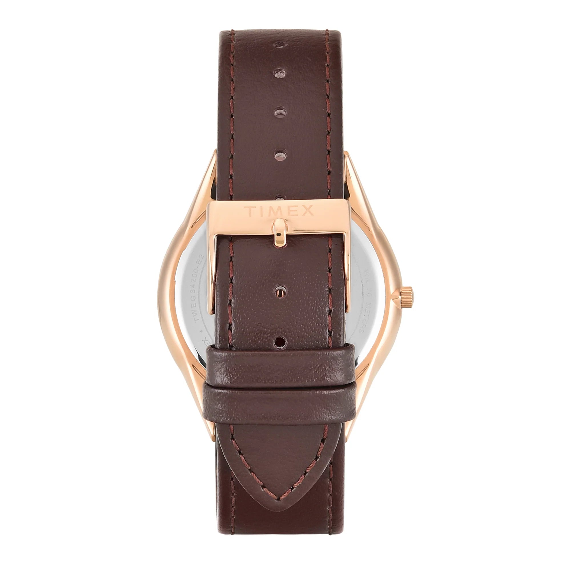 Timex Signio Brown Leather Slim Mens Watch TWEG34200