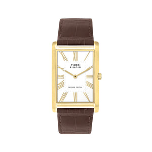 Timex Signio White Dial Full Roman Slim Mens Watch - TWEG34300 - KRISHNA WATCH COMPANY