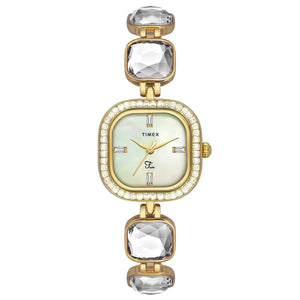 Timex Fria Women Mother Of Pearl Square Dial Analog Watch - TWEL17106 - KRISHNA WATCH COMPANY