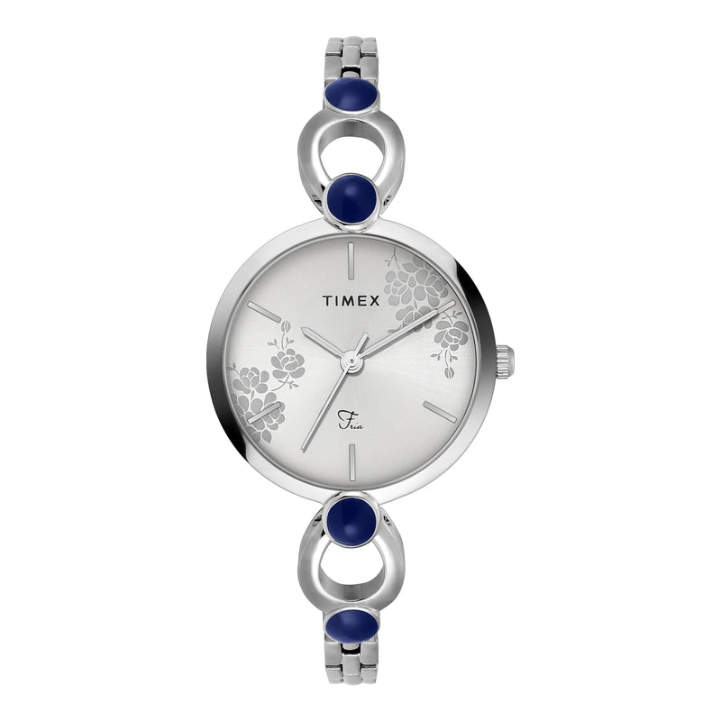 TIMEX Women Silver Round Dial Analog Watch - TWEL18108
