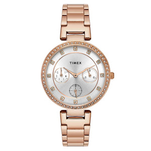 Timex Cosmic Awe Women Multifunction Round Dial Silver Watch - TWEL18702 - KRISHNA WATCH COMPANY