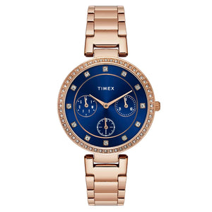 Timex Cosmic Awe Women Multifunction Round Dial Blue Watch - TWEL18703 - KRISHNA WATCH COMPANY