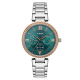 TIMEX Women Teal Round Dial Analog Watch - TWEL18706