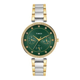 TIMEX Green Round Dial Analog Women's Watch - TWEL18710 - KRISHNA WATCH COMPANY
