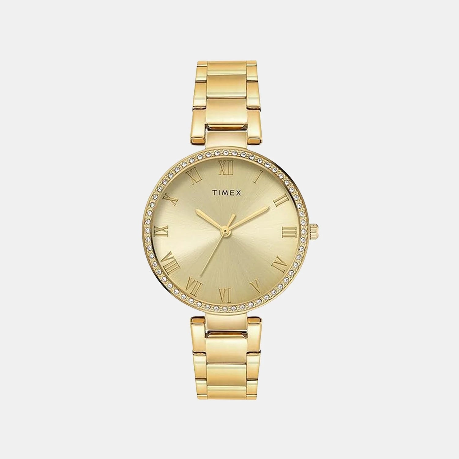 TIMEX Champagne Round Dial Analog Women's Watch - TWEL18712