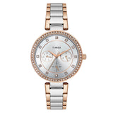 TIMEX Silver Round Dial Analog Women's Watch - TWEL18723