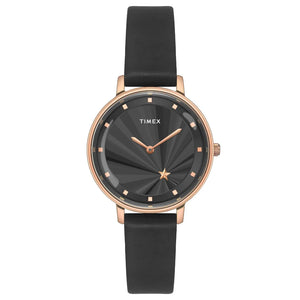 Timex Cosmic Awe Women 2 Hands Round Dial Black Watch - TWEL19101 - KRISHNA WATCH COMPANY