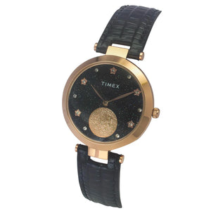 Timex Cosmic Awe Women 2 Hands Round Dial Black Watch - TWEL19203 - KRISHNA WATCH COMPANY