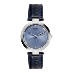 TIMEX Women Blue Round Dial Analog Watch - TWEL19207 - KRISHNA WATCH COMPANY