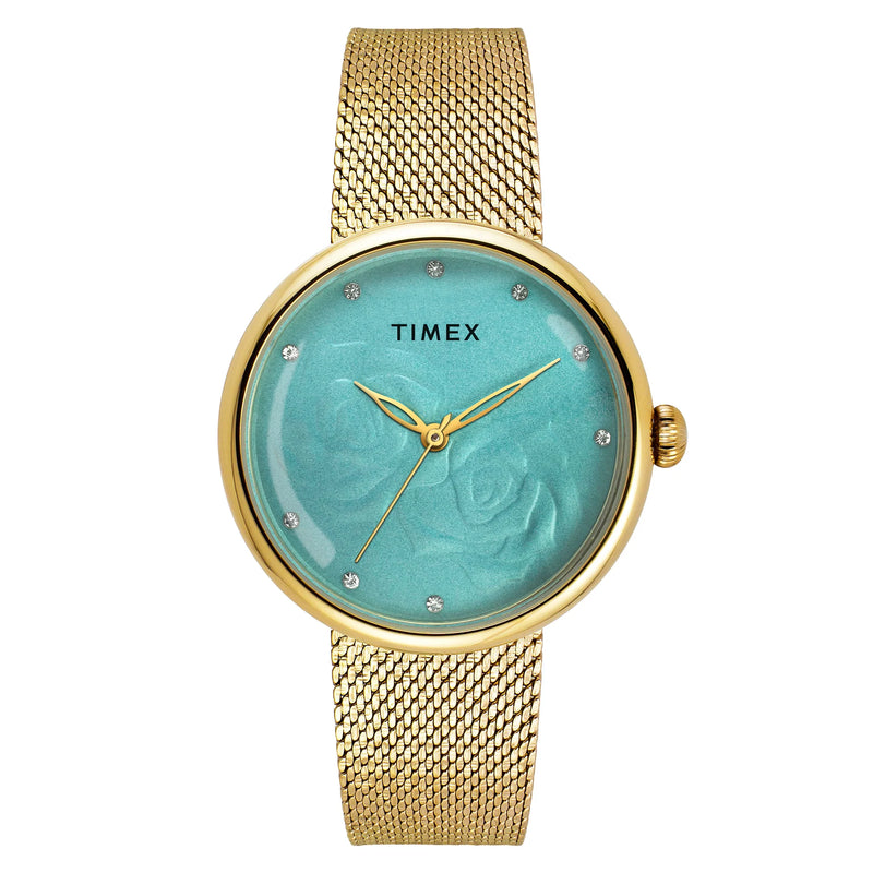 TIMEX Women Blue Round Dial Analog Watch - TWEL19301