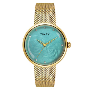 TIMEX Women Blue Round Dial Analog Watch - TWEL19301 - KRISHNA WATCH COMPANY
