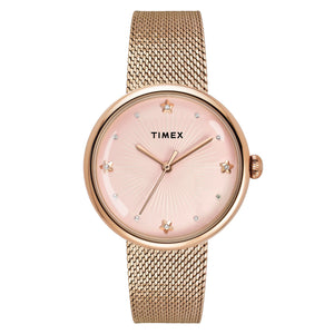 TIMEX Women Pink Round Dial Analog Watch - TWEL19304 - KRISHNA WATCH COMPANY