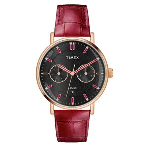 Timex | Cosmic Typography Black Dial Women's Watch - TWEL20300 - KRISHNA WATCH COMPANY