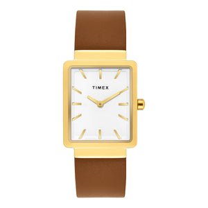 TIMEX Women White Rectangle Dial Analog Watch - TWEL20700 - KRISHNA WATCH COMPANY