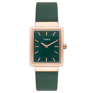 TIMEX Green Rectangle Dial Analog Women's Watch - TWEL20702 - KRISHNA WATCH COMPANY