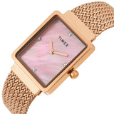 TIMEX Women Mother of Pearl Rectangle Dial Analog Watch - TWEL20704 - KRISHNA WATCH COMPANY