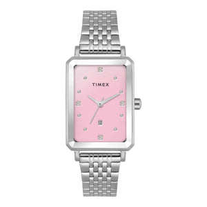 TIMEX Women Pink Rectangle Dial Analog Watch - TWEL20801 - KRISHNA WATCH COMPANY