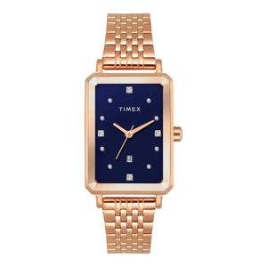 TIMEX Women Blue Rectangle Dial Analog Watch - TWEL20803 - KRISHNA WATCH COMPANY