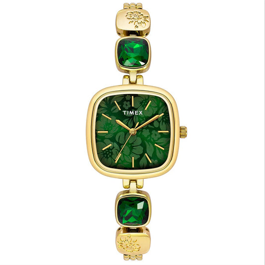 TIMEX Fria Women Green Square Dial Analog Watch - TWEL21000